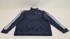 10 X BRAND NEW ADIDAS WHITE AND NAVY TRACKSUIT TOPS IN SIZE XL
