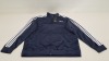 10 X BRAND NEW ADIDAS WHITE AND NAVY TRACKSUIT TOPS IN SIZE 2XL