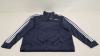 10 X BRAND NEW ADIDAS WHITE AND NAVY TRACKSUIT TOPS IN SIZE 2XL