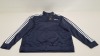 10 X BRAND NEW ADIDAS WHITE AND NAVY TRACKSUIT TOPS IN SIZE 4 XL