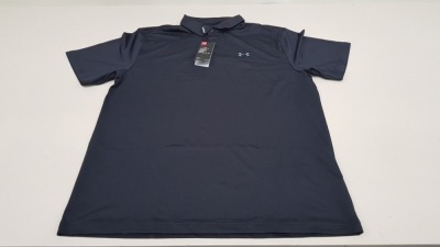 10 X BRAND NEW UNDER ARMOUR BLACK PERFORMANCE POLO SHIRTS SIZE LARGE RRP £34.99 (TOTAL RRP £349.99)