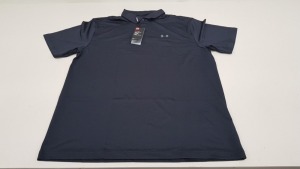 10 X BRAND NEW UNDER ARMOUR BLACK PERFORMANCE POLO SHIRTS SIZE LARGE RRP £34.99 (TOTAL RRP £349.99)