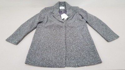 10 X BRAND NEW VILLA CLOTHES JESSI MEDI COAT IN MEDIUM GREY MELANGE UK SIZE 44 RRP- £65.00 TOTAL RRP £ 650.00