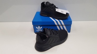 5 X BRAND NEW ADIDAS ORGINALS X_PLR J BLACK TRAINERS IN UK SIZE 3.5