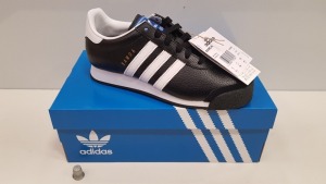 4 X BRAND NEW ADIDAS ORGINALS SAMOA BLACK AND WHITE TRAINERS SIZE UK 6