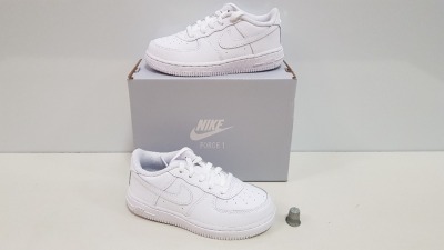 5 X BRAND NEW NIKE WHITE AIR FORCE 1'S IN SIZE UK 9.5 KIDS