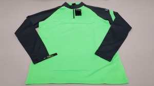 10 X BRAND NEW NIKE DRY FIT 1/4 ZIP PRO DRILL TOP IN SIZE UK LARGE