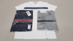 24 X PIECE MIXED JACK AND JONES T SHIRT LOT CONTAINING WHITE, GREY AND NAVY JACK AND JONES PRINTED T SHIRTS IN VARIOUS SIZES