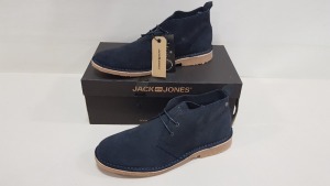 7 X BRAND NEW JACK & JONES SUEDE DESERT BOOTS IN NAVY SIZE 10 AND 11