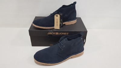 8 X BRAND NEW JACK & JONES SUEDE DESERT BOOTS IN NAVY SIZE 9