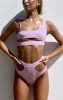 10 X BRAND NEW HUGZ MALIBU CUT OUT BIKINIS IN LILAC - SIZES L X 6, M X 4 - IN INDIVIDUAL BAGS WITH TAGS - BARCODES 4446665558957/56 - ORIG RRP £50 @ TOTAL £500