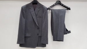 3 X BRAND NEW LUTWYCHE HAND TAILORED GREY PLAIN SUITS SIZE 42R AND 44R (PLEASE NOTE SUITS ARE NOT FULLY TAILORED)