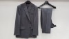 3 X BRAND NEW LUTWYCHE HAND TAILORED LIGHT GREY AND GREY PLAIN SUITS SIZE 40R, 46R AND 42R (PLEASE NOTE SUITS ARE NOT FULLY TAILORED)
