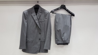 3 X BRAND NEW LUTWYCHE HAND TAILORED GREY PLAIN SUITS SIZE 44R AND 46R (PLEASE NOTE SUITS ARE NOT FULLY TAILORED)