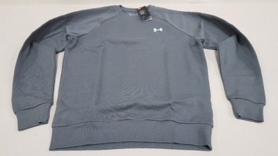 10 X BRAND NEW UNDER ARMOUR GREY SWEATSHIRTS SIZE SMALL