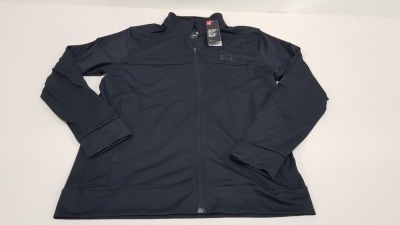 9 X BRAND NEW UNDER ARMOUR BLACK RIVAL FITTED FULL ZIP JACKET SIZE MEDIUM