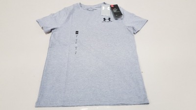 10 X BRAND NEW UNDER ARMOUR GREY SPORTS T SHIRT IN VARIOUS YOUTH SIZES