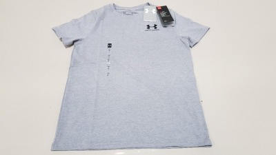 10 X BRAND NEW UNDER ARMOUR GREY SPORTS T SHIRT IN VARIOUS YOUTH SIZES