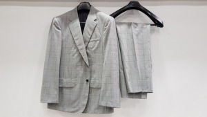 3 X BRAND NEW LUTWYCHE HAND TAILORED GREY CHEQUERED SUITS SIZE 42R AND 52R (PLEASE NOTE SUITS ARE NOT FULLY TAILORED)