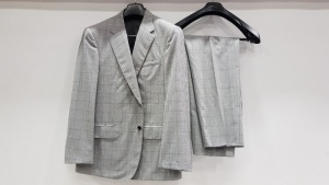 3 X BRAND NEW LUTWYCHE HAND TAILORED GREY CHEQUERED SUITS SIZE 44R AND 46R (PLEASE NOTE SUITS ARE NOT FULLY TAILORED)