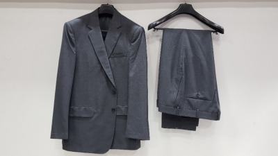 3 X BRAND NEW LUTWYCHE HAND TAILORED DARK GREY SUITS SIZE 44R, 40R AND 46R (PLEASE NOTE SUITS ARE NOT FULLY TAILORED)