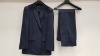 3 X BRAND NEW LUTWYCHE HAND TAILORED DARK BLUE PATTERNED SUITS SIZE 44L (PLEASE NOTE SUITS ARE NOT FULLY TAILORED)