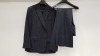 3 X BRAND NEW LUTWYCHE HAND TAILORED BLACK PLAIN SUITS SIZE 40L, 42R AND 46R (PLEASE NOTE SUITS ARE NOT FULLY TAILORED)