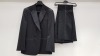 3 X BRAND NEW LUTWYCHE HAND TAILORED BLACK PLAIN SUITS SIZE 44S, 40R AND 42S (PLEASE NOTE SUITS ARE NOT FULLY TAILORED)