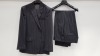 3 X BRAND NEW LUTWYCHE HAND TAILORED CHARCOAL PIN STRIPED SUITS IN SIZES UK 40L AND 42S (PLEASE NOTE SUITS ARE NOT FULLY TAILORED)