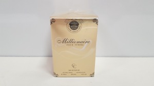 36 X BRAND NEW 100ML CLASSIC COLLECTION MILLIONAIRE POUR FEMME EAU DE PARFUM - IN ONE BOX