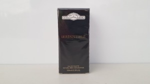 48 X BRAND NEW BOXED 120ML DESIGNER FRENCH COLLECTION IRRESISTIBLE EAU DE TOILETTE - IN ONE BOX