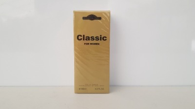 48 X BRAND NEW BOXED 100ML DESIGNER FRENCH COLLECTION CLASSIC FOR WOMEN EAU DE PARFUM - IN ONE BOX