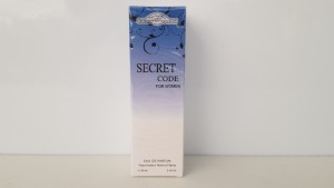 48 X BRAND NEW BOXED 100ML DESIGNER FRENCH COLLECTION SECRET CODE FOR WOMEN EAU DE PARFUM - IN ONE BOX