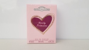 48 X BRAND NEW BOXED 100ML DESIGNER FRENCH COLLECTION LOVELY PRINCESS EAU DE PARFUM - IN ONE BOX