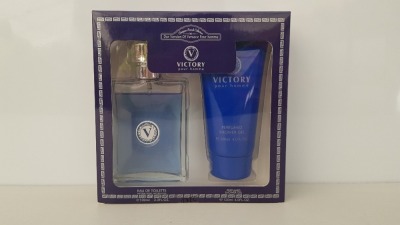 24 X BRAND NEW BOXED DESIGNER FRENCH COLLECTION VICTORY POUR HOMME GIFT SET FOR MEN - IN ONE BOX