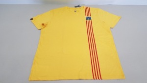 20 X BRAND NEW BARCA STORE OFFICIAL MERCHANDISE FC BARCELONA 1899 YELLOW SHORT SLEEVED TOPS SIZE MEDIUM - WITH TAGS RRP €25 TOTAL €500
