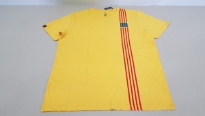 20 X BRAND NEW BARCA STORE OFFICIAL MERCHANDISE FC BARCELONA 1899 YELLOW SHORT SLEEVED TOPS SIZE SMALL - WITH TAGS RRP €25 TOTAL €500
