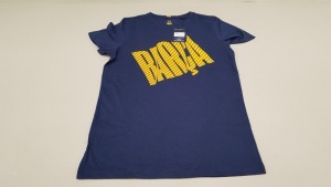 20 X BRAND NEW BARCA STORE OFFICIAL MERCHANDISE FC BARCELONA NAVY SHORT SLEEVED TOPS KIDS SIZE 8 - WITH TAGS RRP €25 TOTAL €500