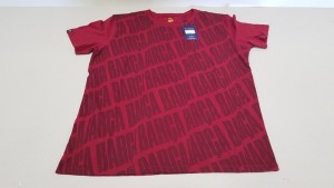 20 X BRAND NEW BARCA STORE OFFICIAL MERCHANDISE FC BARCELONA RED SHORT SLEEVED TOPS SIZE XXL - WITH TAGS RRP €25 TOTAL €500