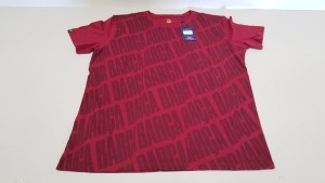 20 X BRAND NEW BARCA STORE OFFICIAL MERCHANDISE FC BARCELONA RED SHORT SLEEVED TOPS SIZE MEDIUM - WITH TAGS RRP €25 TOTAL €500