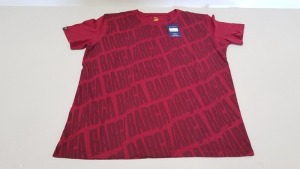20 X BRAND NEW BARCA STORE OFFICIAL MERCHANDISE FC BARCELONA RED SHORT SLEEVED TOPS SIZE SMALL - WITH TAGS RRP €25 TOTAL €500
