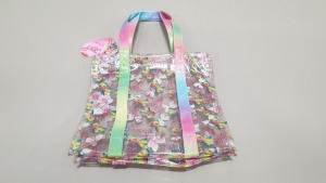 60 X BRAND NEW NICKELODEON JO JO SIWA SMALL MULTIPLE BOW PATTERN TOTE BAGS IN 5 BOXES