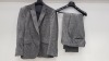 3 X BRAND NEW LUTWYCHE HAND TAILORED GREY PATTERNED SUITS (NO SIZE STATED) (PLEASE NOTE SUITS ARE NOT FULLY TAILORED)