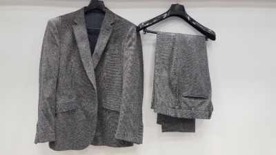 3 X BRAND NEW LUTWYCHE HAND TAILORED GREY PATTERNED SUITS (NO SIZE STATED) (PLEASE NOTE SUITS ARE NOT FULLY TAILORED)