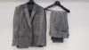 3 X BRAND NEW LUTWYCHE HAND TAILORED GREY PATTERNED SUITS (NO SIZE STATED) (PLEASE NOTE SUITS ARE NOT FULLY TAILORED)