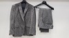 3 X BRAND NEW LUTWYCHE HAND TAILORED GREY PATTERNED SUITS (NO SIZE STATED) (PLEASE NOTE SUITS ARE NOT FULLY TAILORED)