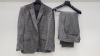 3 X BRAND NEW LUTWYCHE HAND TAILORED GREY PATTERNED SUITS (NO SIZE STATED) (PLEASE NOTE SUITS ARE NOT FULLY TAILORED)