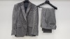 3 X BRAND NEW LUTWYCHE HAND TAILORED GREY PATTERNED SUITS (NO SIZE STATED) (PLEASE NOTE SUITS ARE NOT FULLY TAILORED)
