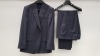 3 X BRAND NEW LUTWYCHE HAND TAILORED DARK BLUE PATTERNED AND PLAIN SUITS SIZE 44R (PLEASE NOTE SUITS ARE NOT FULLY TAILORED)