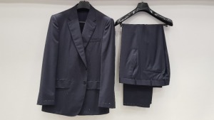 3 X BRAND NEW LUTWYCHE HAND TAILORED DARK BLUE PLAIN SUITS SIZE 38R AND 40R (PLEASE NOTE SUITS ARE NOT FULLY TAILORED)